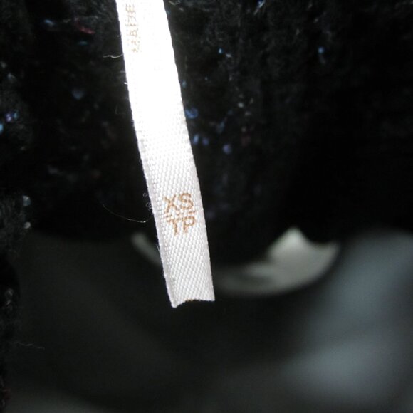 Free People XS Womens Leo Blacklight Party Cowl Neck Turtleneck Sweater Black - Picture 10 of 12